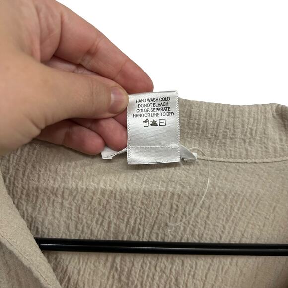 Minimalist‎ Neutral Textured Top Kirious Los Angeles Chic Size M - Picture 6 of 6